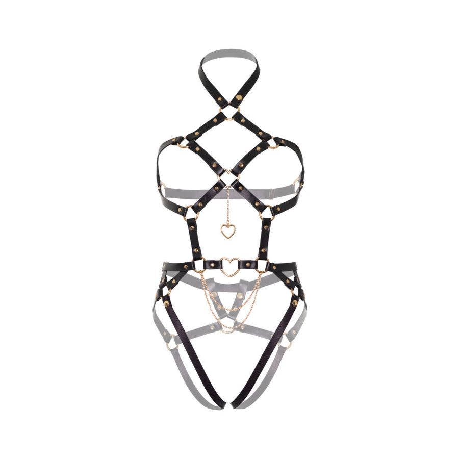 LEG AVENUE KINK HEART RING VALJAAT TEDDY KOKO L
